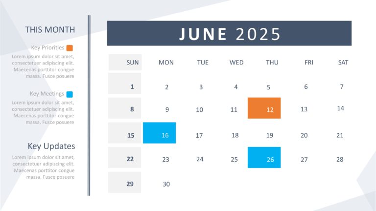 2025 PowerPoint Calendar Template & Google Slides Theme 5