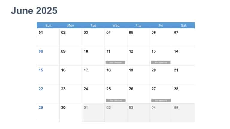 Calendar PowerPoint Template 2025 & Google Slides Theme 5