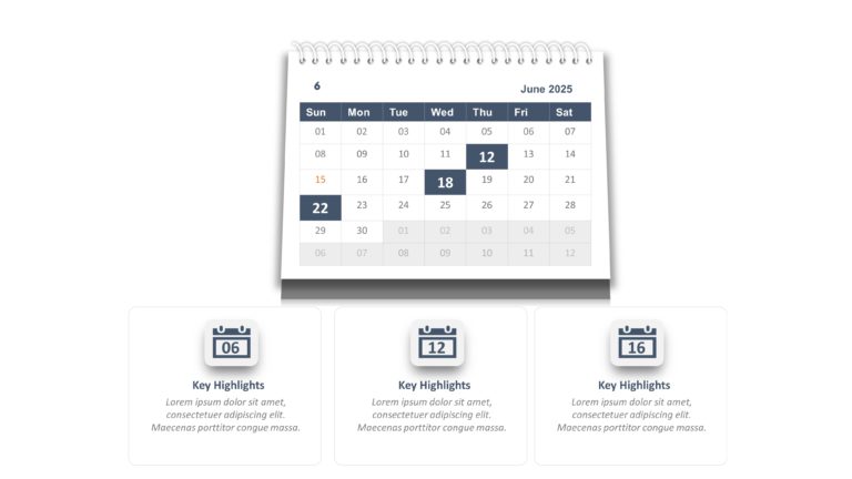 PowerPoint Calendar Template 2025 & Google Slides Theme 5