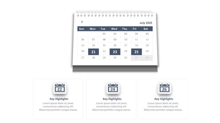 PowerPoint Calendar Template 2025 & Google Slides Theme 6