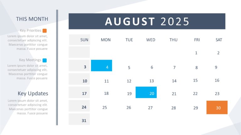 2025 PowerPoint Calendar Template & Google Slides Theme 7