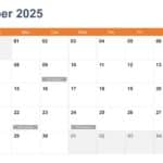 Calendar PowerPoint Template 2025 & Google Slides Theme 8