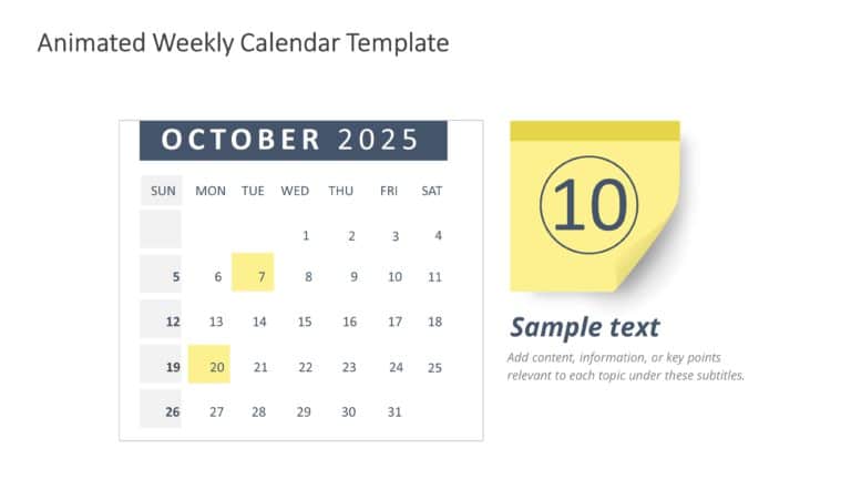 Animated Weekly Calendar Template & Google Slides Theme 9