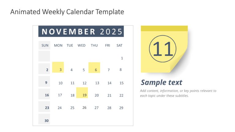 Animated Weekly Calendar Template & Google Slides Theme 10