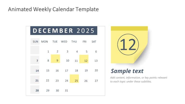 Animated Weekly Calendar Template & Google Slides Theme 11