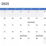 Calendar PowerPoint Template 2025 & Google Slides Theme 1