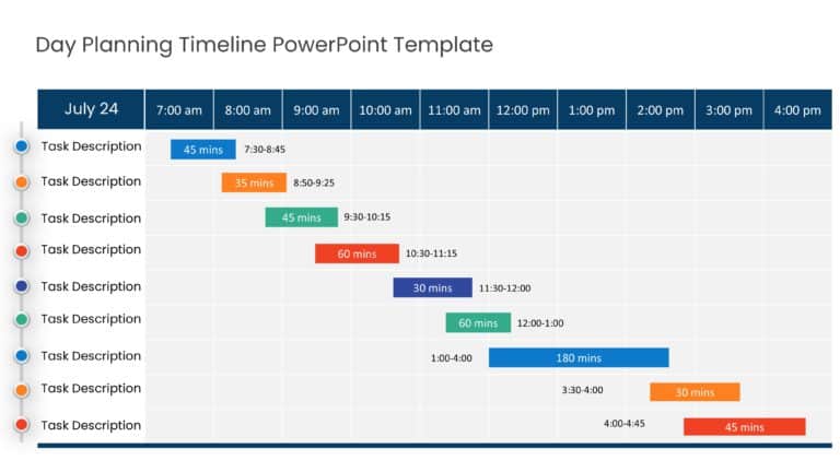 Day Planning Timeline PowerPoint Template 1 & Google Slides Theme 1