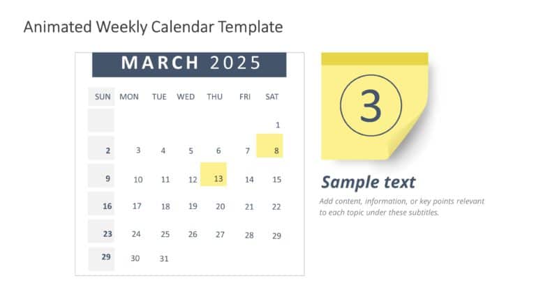 Animated Weekly Calendar Template & Google Slides Theme 2