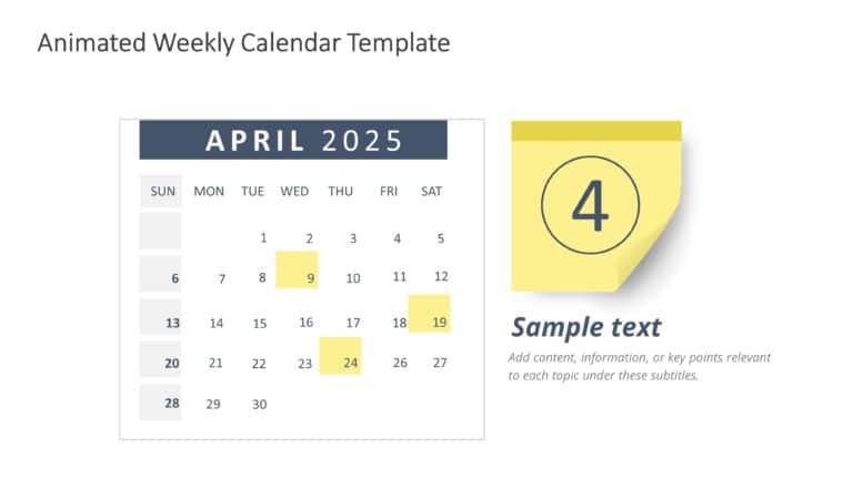 Animated Weekly Calendar Template & Google Slides Theme 3