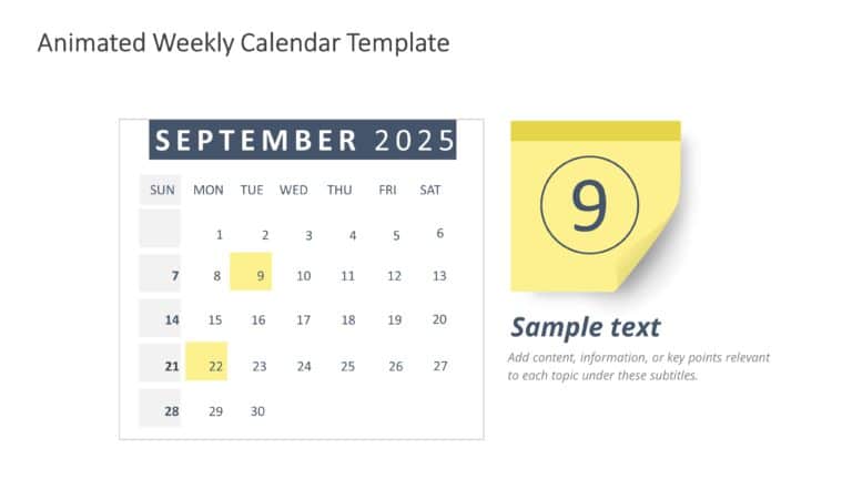 Animated Weekly Calendar Template & Google Slides Theme 8