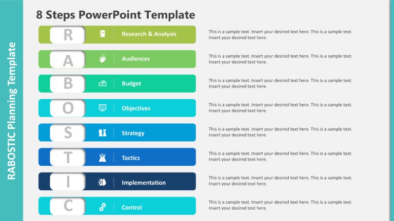 8 Steps PowerPoint Template Collection & Google Slides Theme 4