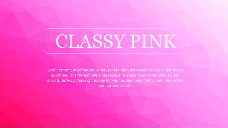 Pink Google Slides Background Theme 1