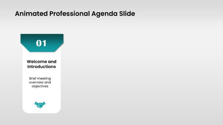 Animated Professional Agenda Slide & Google Slides Theme 1