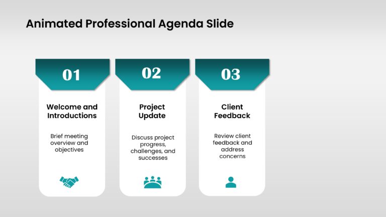 Animated Professional Agenda Slide & Google Slides Theme 3