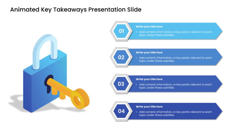 Animated Key Takeaways PowerPoint Template & Google Slides Theme 4