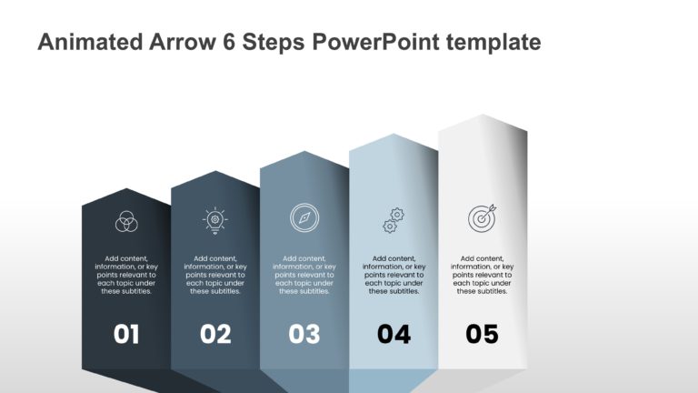 Animated Arrow 6 Steps PowerPoint Template & Google Slides Theme 5