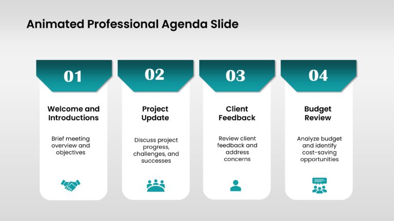 Animated Professional Agenda Slide & Google Slides Theme 4