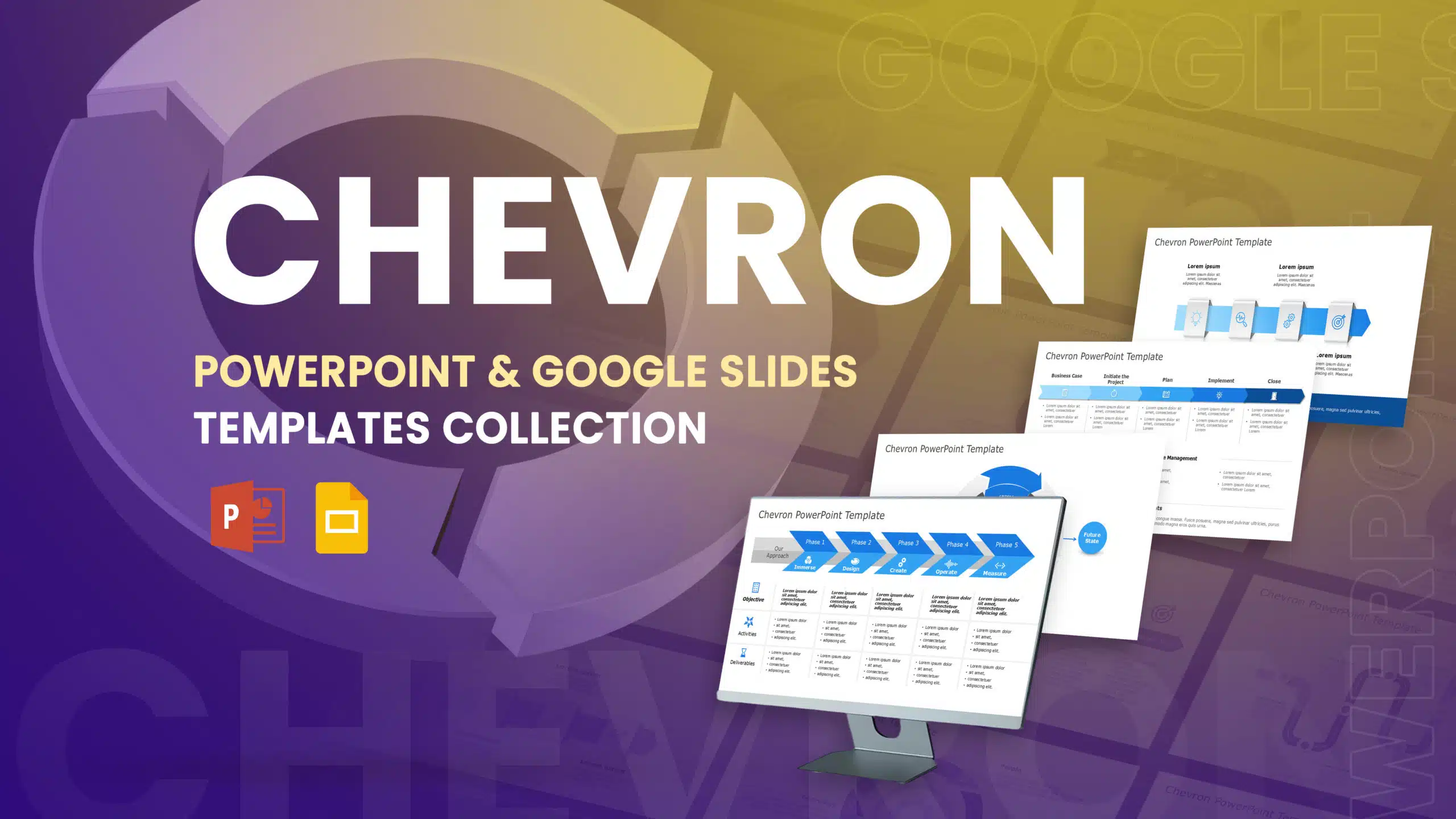 Chevron Template Collection for PowerPoint and Google Slides Theme