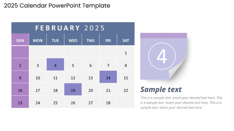 2025 Google Slides and PowerPoint Calendar Template Theme 14