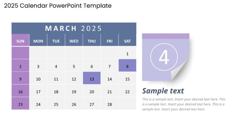 2025 Google Slides and PowerPoint Calendar Template Theme 15