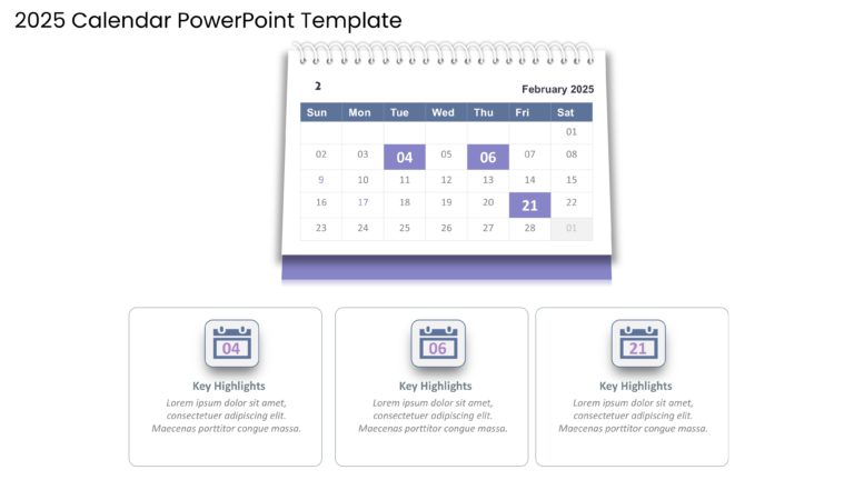 2025 Google Slides and PowerPoint Calendar Template Theme 2