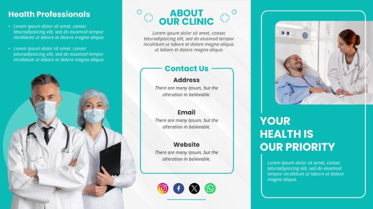 Medical PowerPoint Brochure Template & Google Slides Theme 1