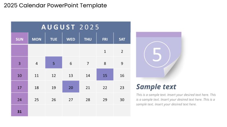 2025 Google Slides and PowerPoint Calendar Template Theme 20