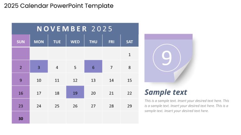 2025 Google Slides and PowerPoint Calendar Template Theme 23