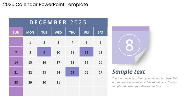 2025 Google Slides and PowerPoint Calendar Template Theme 24