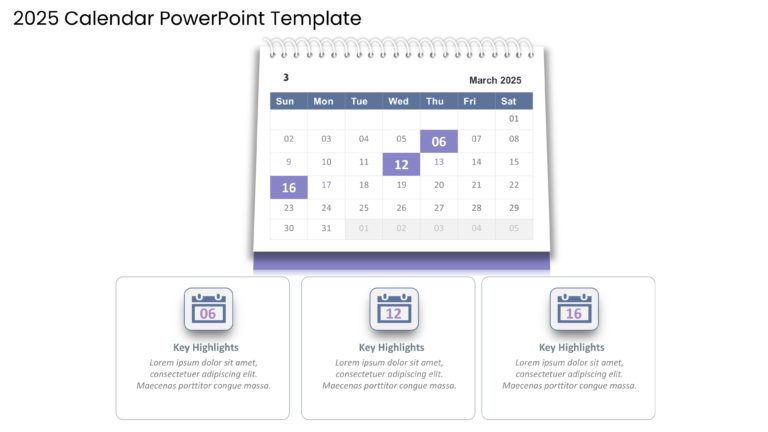 2025 Google Slides and PowerPoint Calendar Template Theme 3