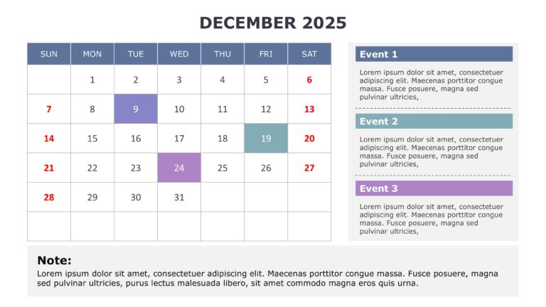 2025 Google Slides and PowerPoint Calendar Template Theme 36