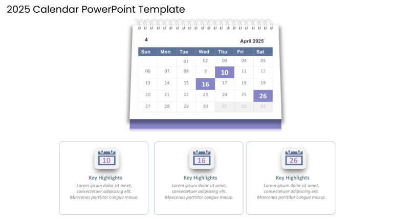 2025 Google Slides and PowerPoint Calendar Template Theme 4