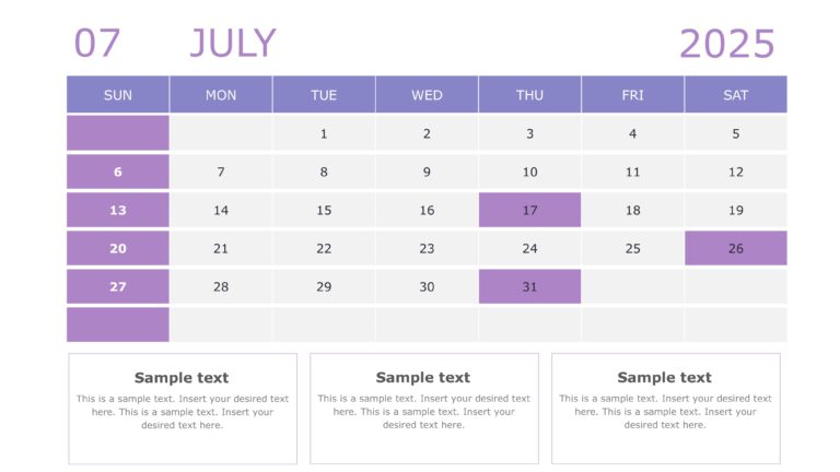 2025 Google Slides and PowerPoint Calendar Template Theme 48