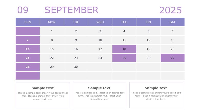 2025 Google Slides and PowerPoint Calendar Template Theme 50