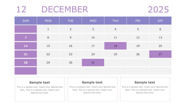 2025 Google Slides and PowerPoint Calendar Template Theme 53