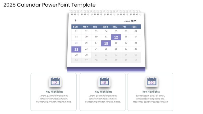 2025 Google Slides and PowerPoint Calendar Template Theme 6