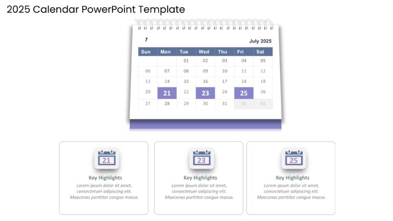 2025 Google Slides and PowerPoint Calendar Template Theme 7