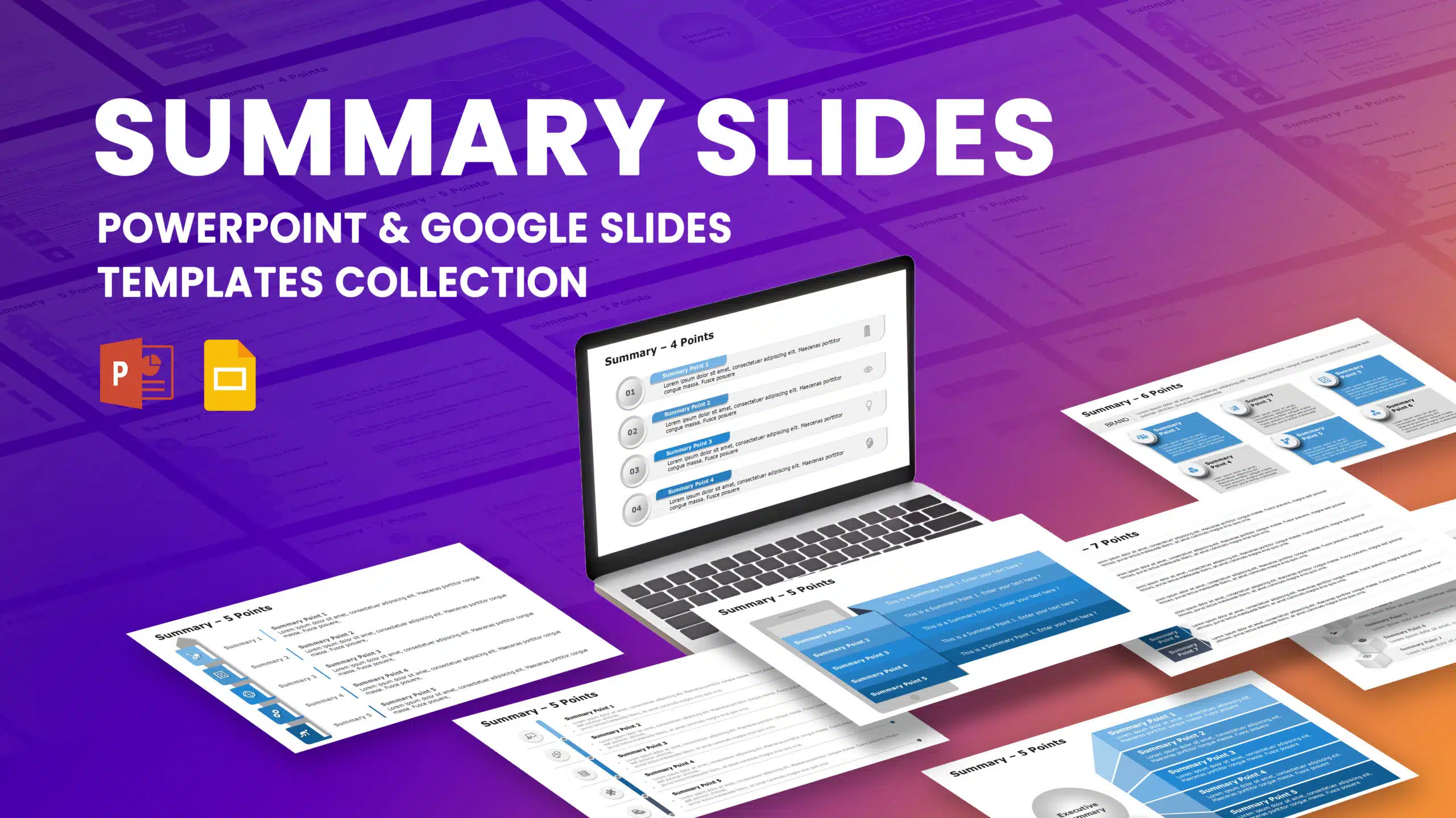 Summary Slides Template Collection for PowerPoint & Google Slides Theme