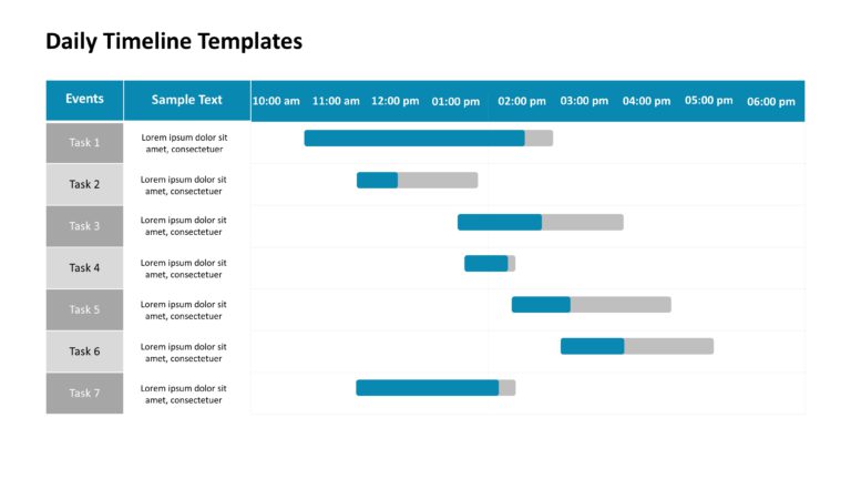 Daily Gantt Chart Presentation Templates & Google Slides Theme 9