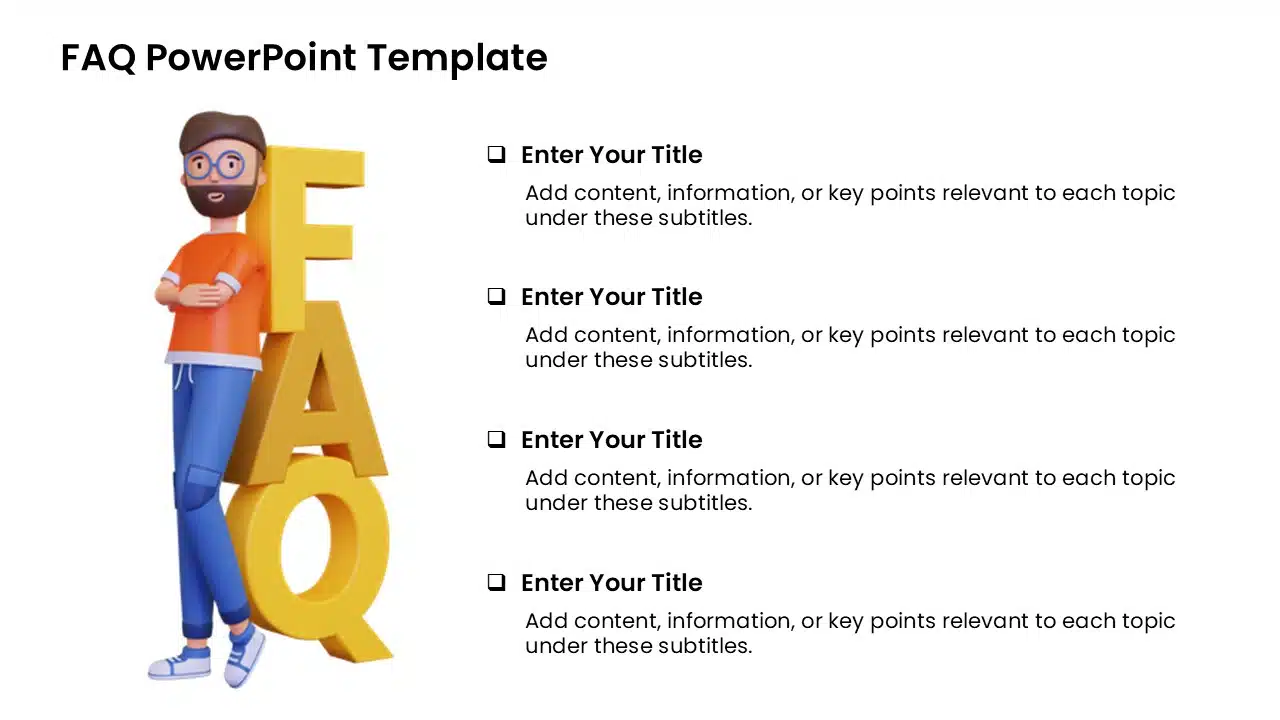 FAQ PowerPoint Template & Google Slides Theme