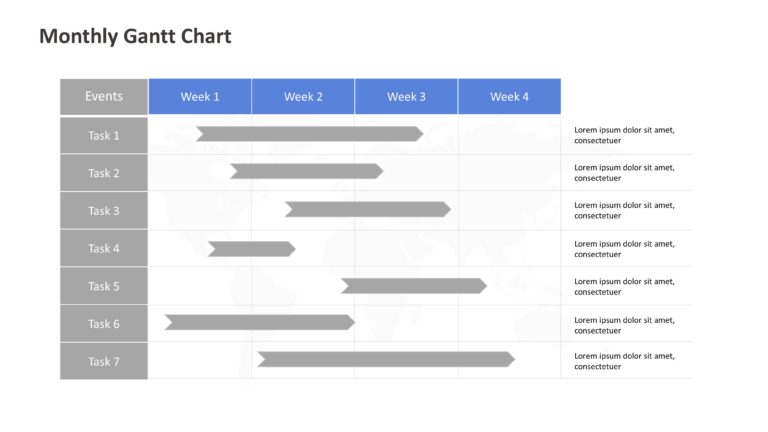 Monthly Gantt Chart Presentation Templates & Google Slides Theme 4