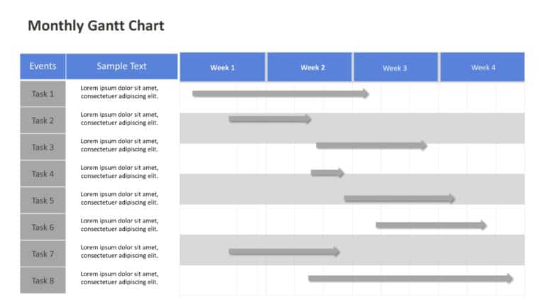 Monthly Gantt Chart Presentation Templates & Google Slides Theme 5