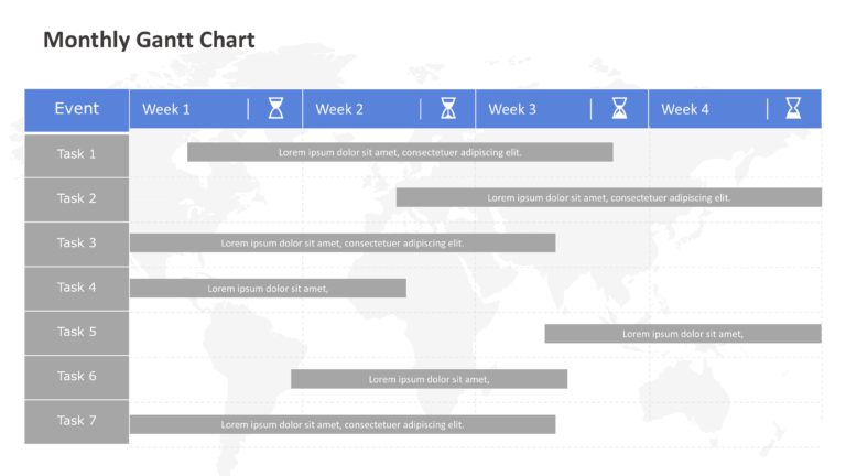 Monthly Gantt Chart Presentation Templates & Google Slides Theme 1