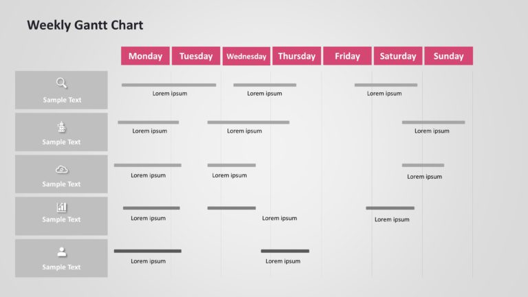 Weekly Gantt Chart Presentation Templates & Google Slides Theme 8