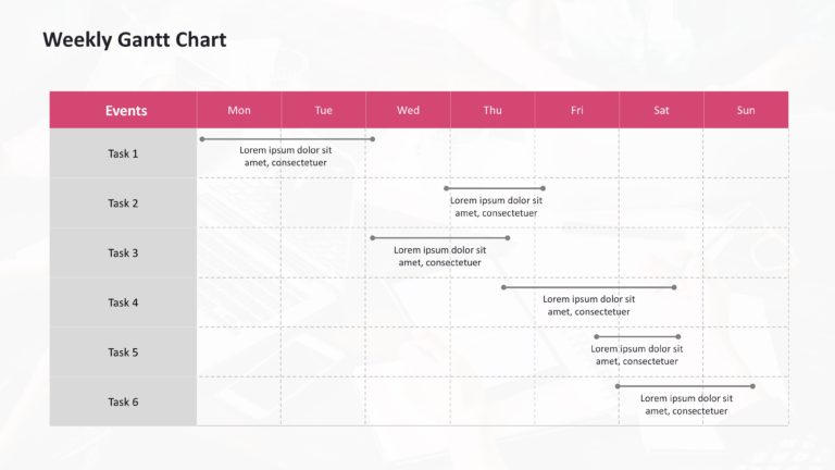 Weekly Gantt Chart Presentation Templates & Google Slides Theme 1