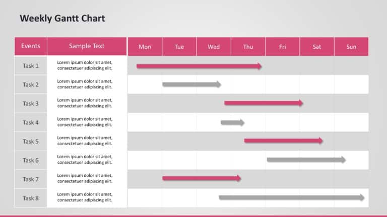 Weekly Gantt Chart Presentation Templates & Google Slides Theme 4