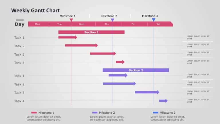 Weekly Gantt Chart Presentation Templates & Google Slides Theme 6