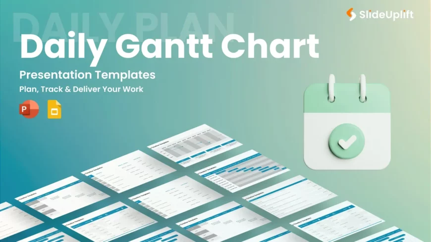 Daily Gantt Chart Presentation Templates