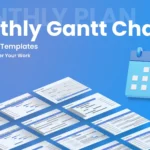 Monthly Gantt Chart Presentation Templates & Google Slides Theme