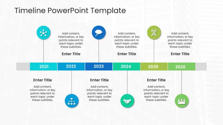 6 Year Timeline Graphic For PowerPoint & Google Slides Theme 1